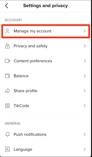maanage tiktok account