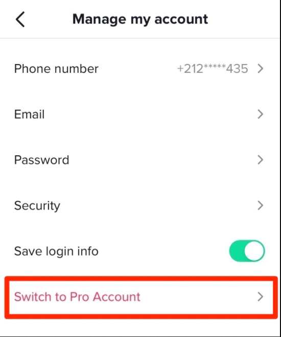 tiktok pro account