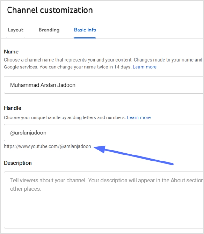 copy handle url