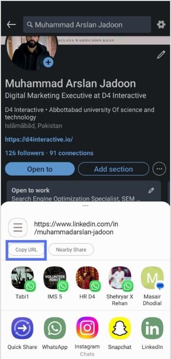 copy url