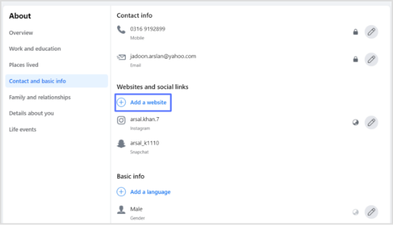add website