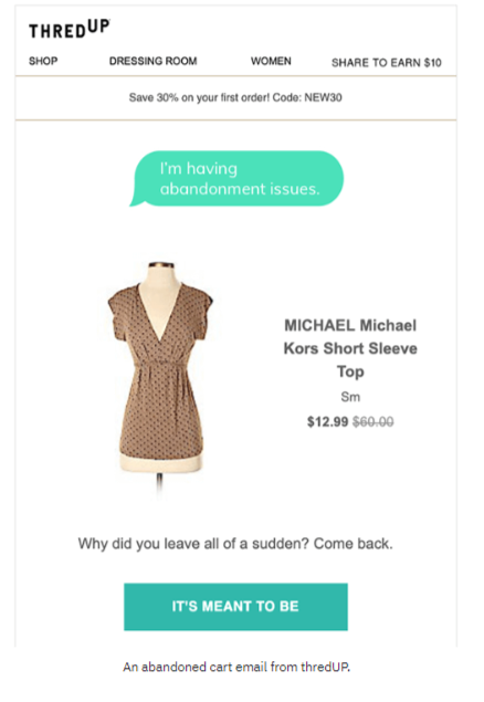 Thred-Up Abandonment Email Template