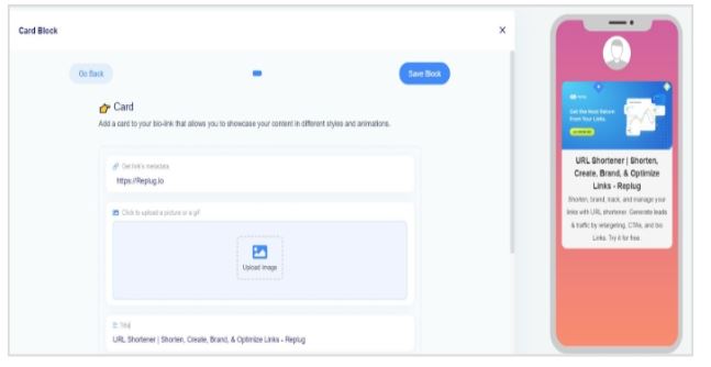 Preview of bio link
