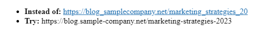 Friendly URL Example