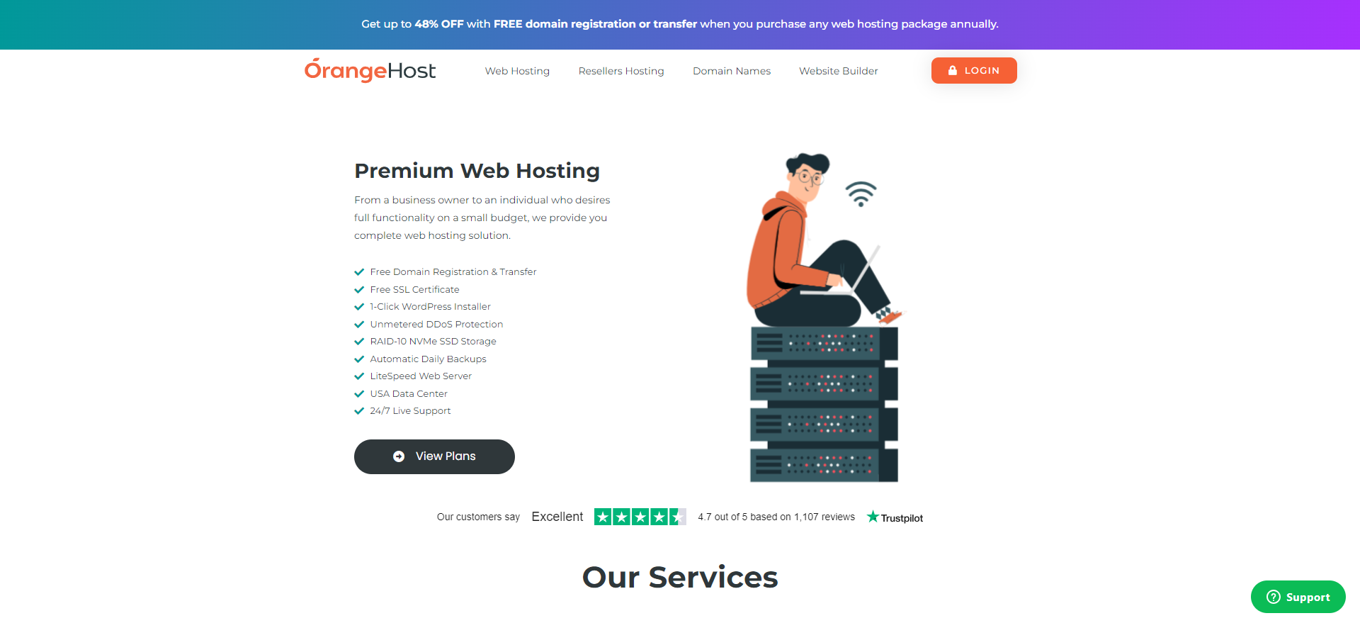 Orange host